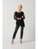 Joseph Ribkoff Puff Sleeve Asymmetrical Tunic
