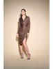 Joseph Ribkoff Long-Sleeve Sequin Wrap Dress