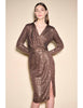 Joseph Ribkoff Long-Sleeve Sequin Wrap Dress