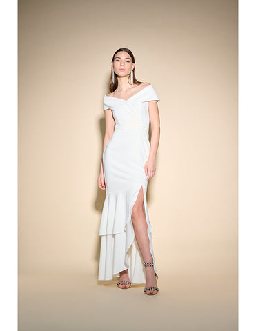 Joseph Ribkoff Off-the-Shoulder Trumpet Gown