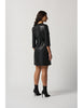 Joseph Ribkoff Faux-Leather A-Line Dress