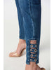 Joseph Ribkoff Classic Slim Jeans with Embellished Hem