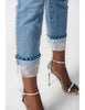 Joseph Ribkoff Slim Crop Jeans with Embellished Hem