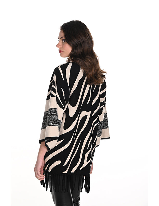 Frank Lyman Zebra Pattern Sweater