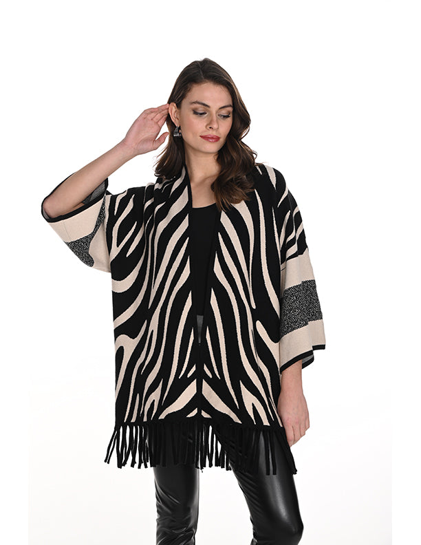 Frank Lyman Zebra Pattern Sweater