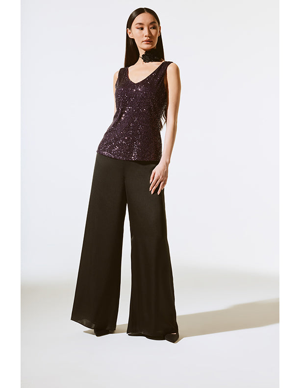 Joseph Ribkoff Sequined Sleeveless Fitted Top