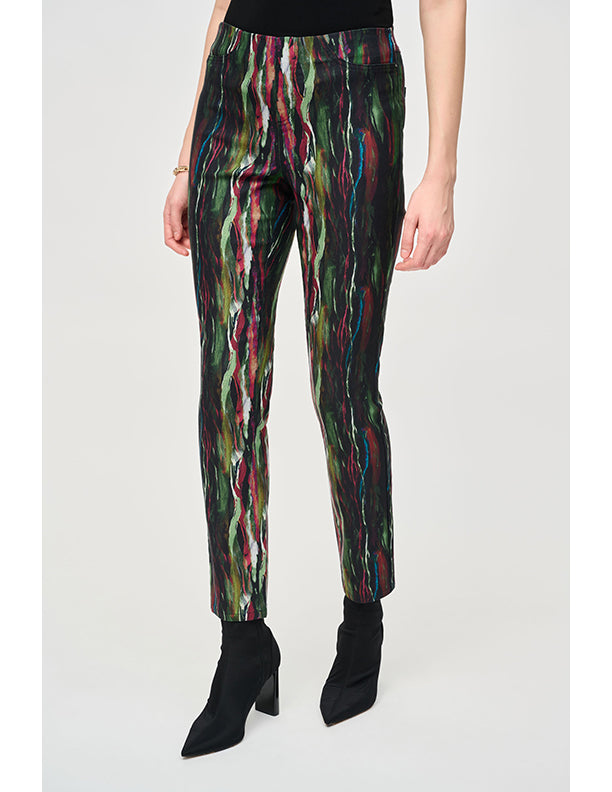 Joseph Ribkoff Abstract Print Classic Slim Pull-On Pants