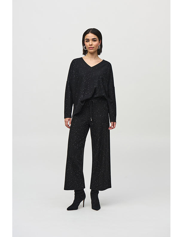 Joseph Ribkoff Sequined Sweater Knit Boxy Top