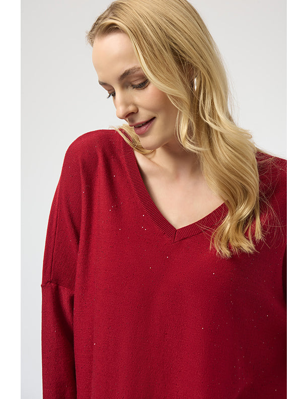 Joseph Ribkoff Sequined Sweater Knit Boxy Top
