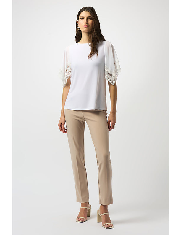 Joseph Ribkoff Silky Knit Straight Top With Lace