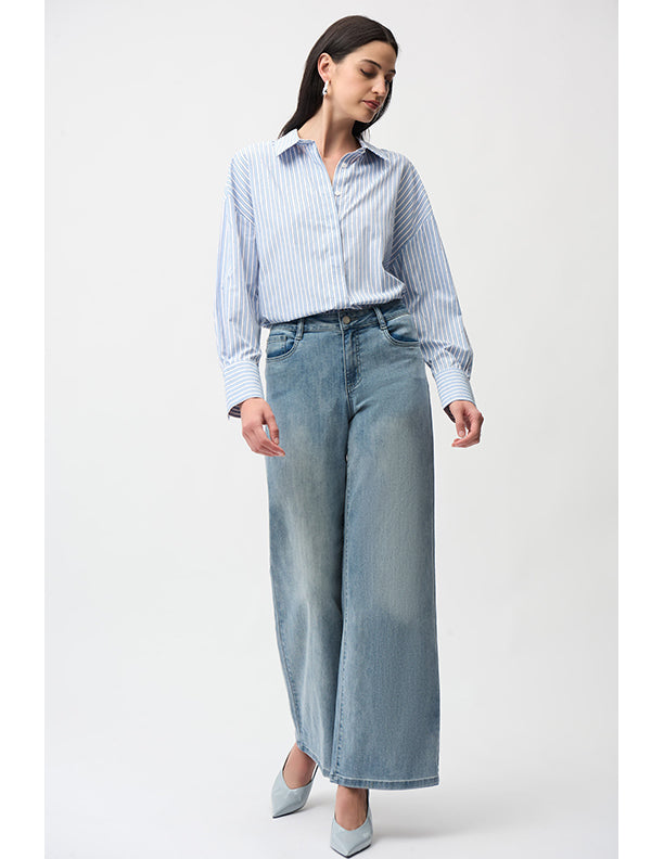 Joseph Ribkoff Goldie | Classic Wide-Leg Stretch Jeans