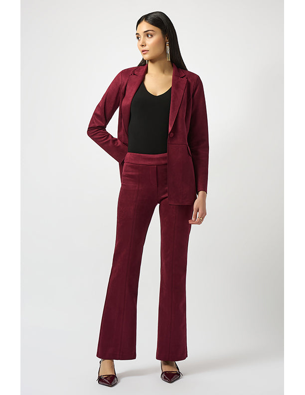 Joseph Ribkoff Scuba Suede Flared Pull-On Pants
