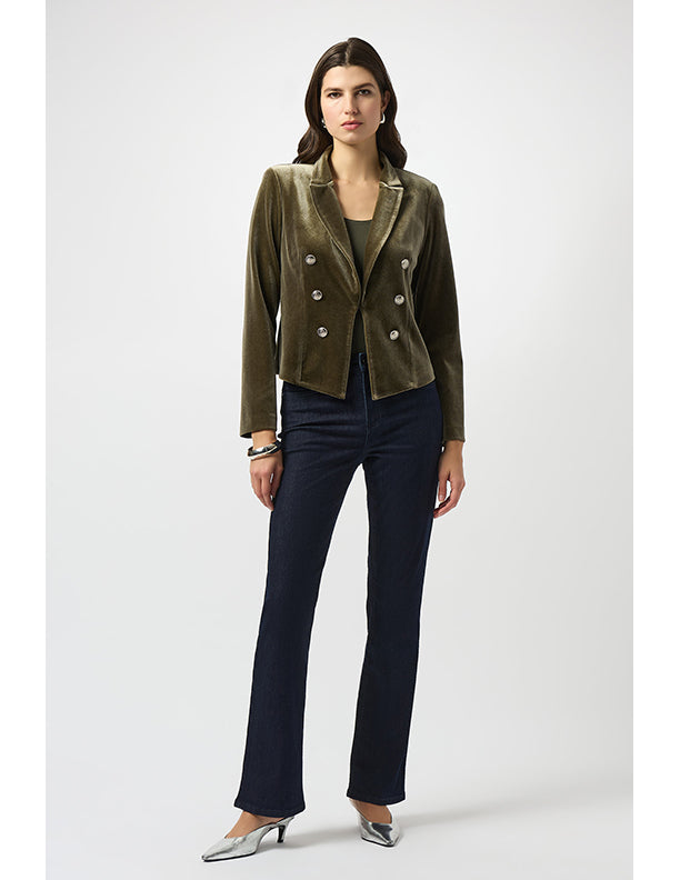 Joseph Ribkoff Velvet Knit Fitted Blazer