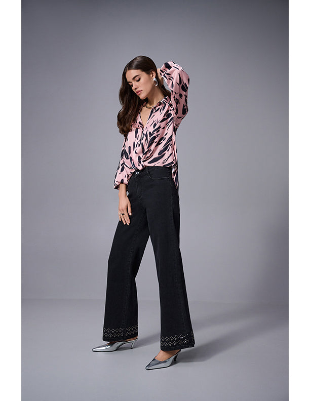 Joseph Ribkoff Classic Wide Leg Stretch Denim Jeans