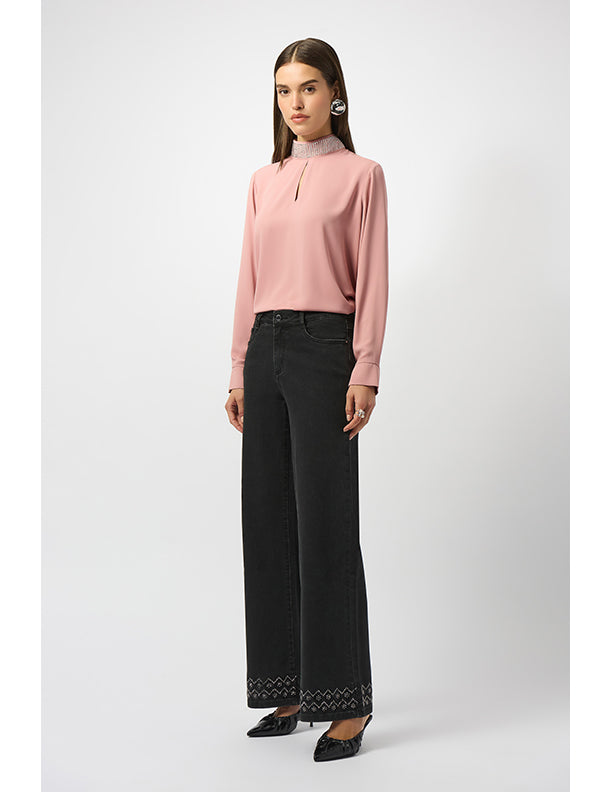 Joseph Ribkoff Classic Wide Leg Stretch Denim Jeans