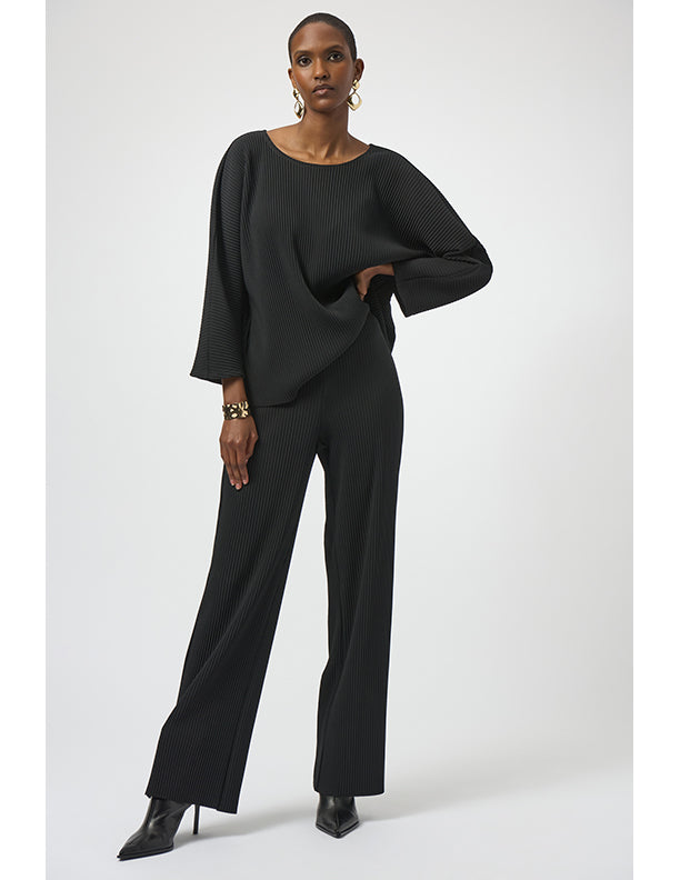 Joseph Ribkoff Pleated Scuba Crepe Wide-Leg Pants