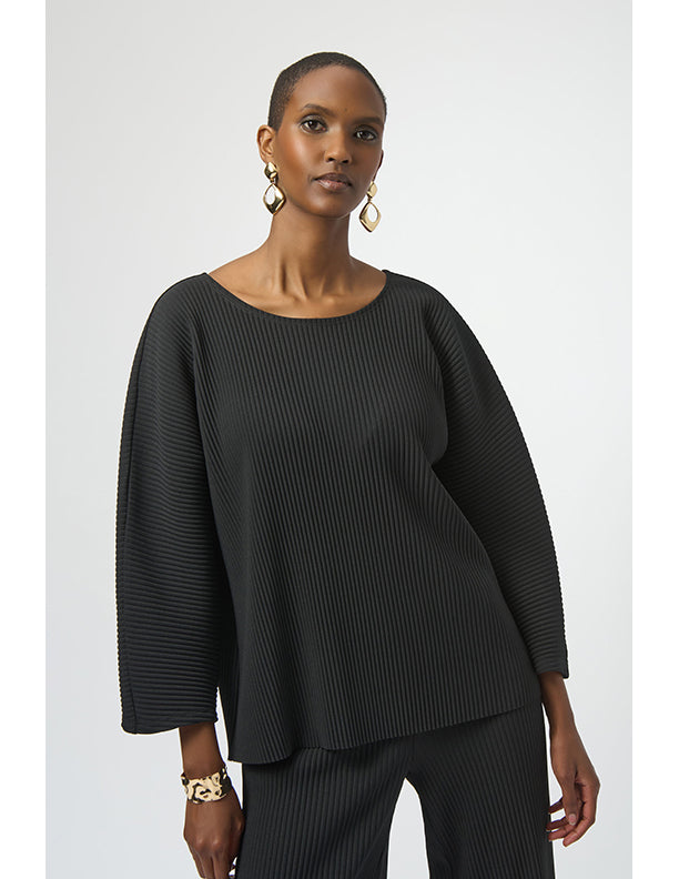 Joseph Ribkoff Pleated Scuba Crepe Boxy Top