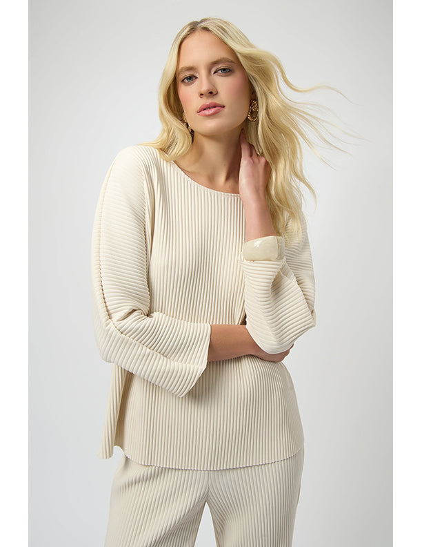 Joseph Ribkoff Pleated Scuba Crepe Boxy Top