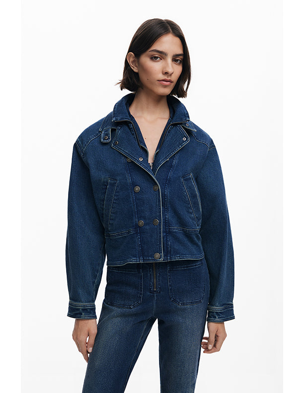 Desigual Double-collar denim jacket