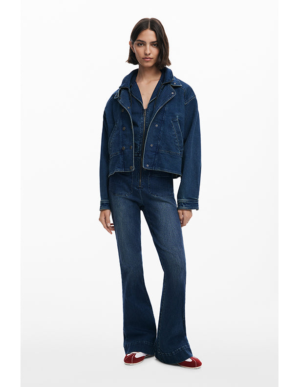 Desigual Double-collar denim jacket