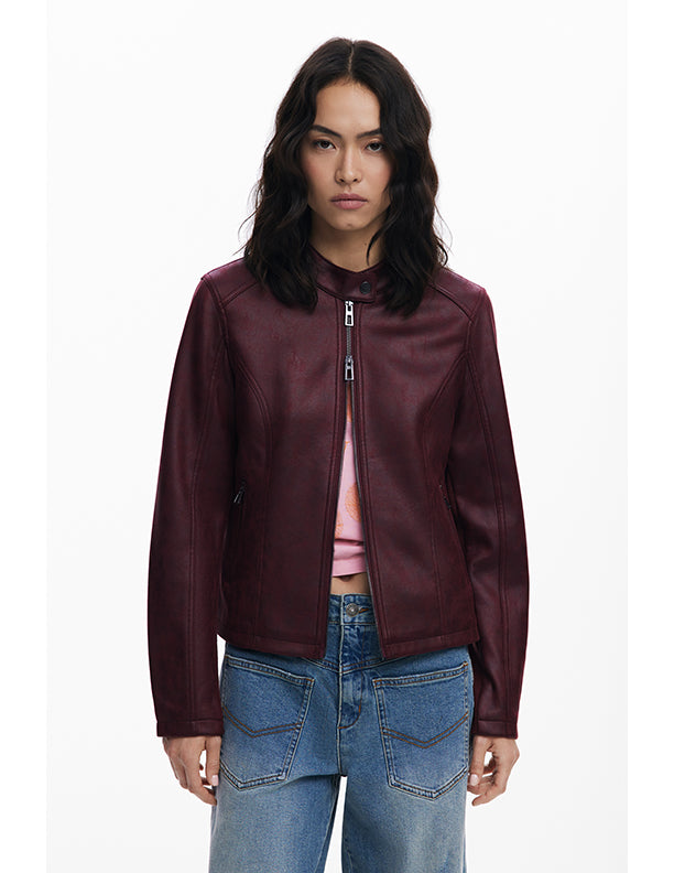 Desigual Combined faux leather jacket