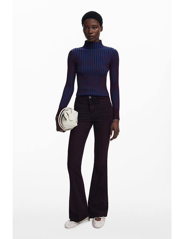 Desigual Fitted ribbed sweater