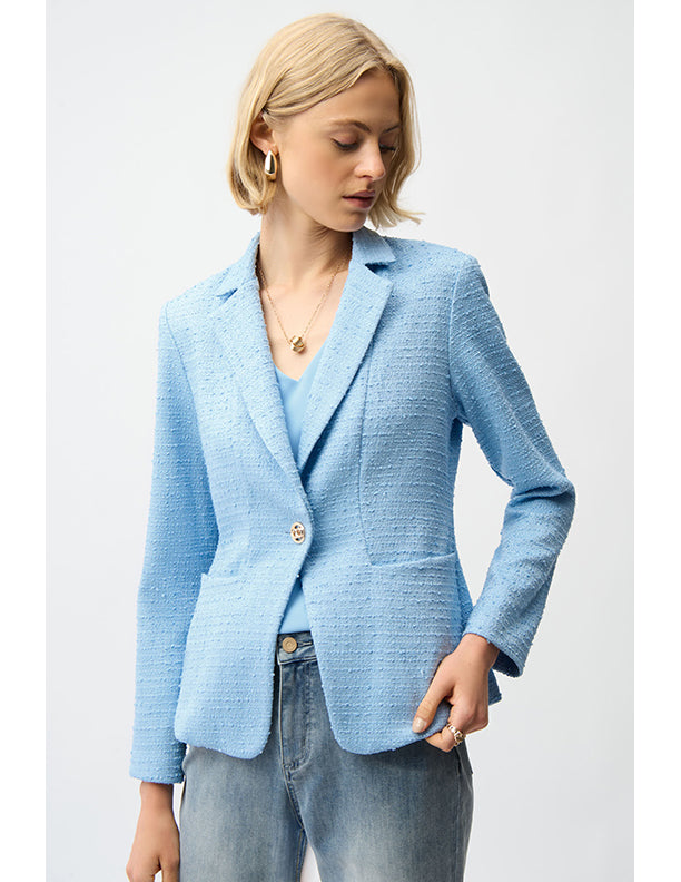 Joseph Ribkoff Bouclé Fitted Blazer With Notched Collar