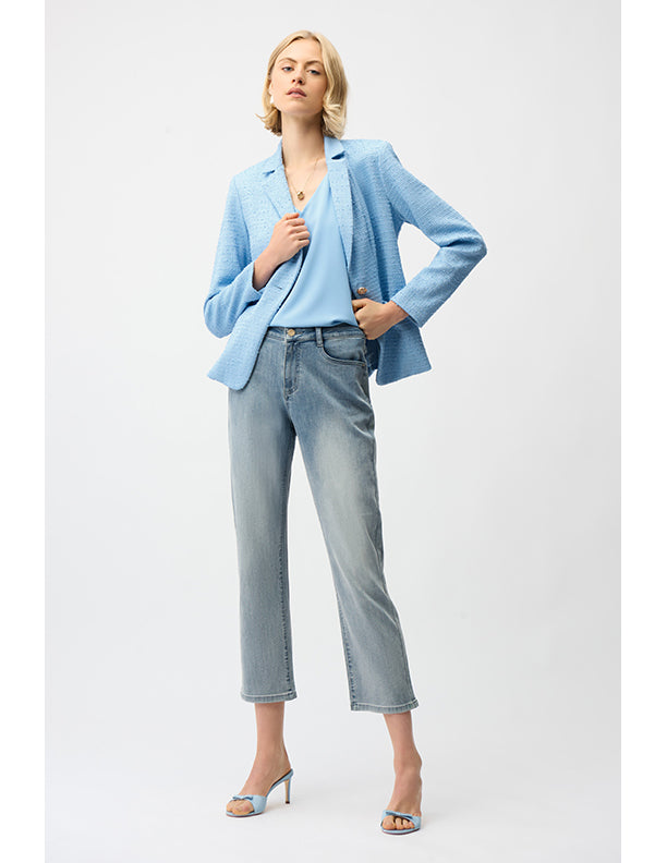 Joseph Ribkoff Bouclé Fitted Blazer With Notched Collar