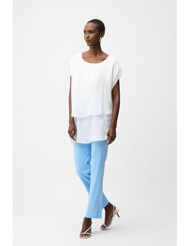 Joseph Ribkoff Jacquard Straight Pull-On Pants