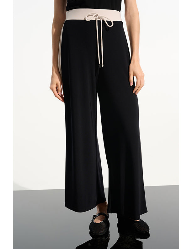 Joseph Ribkoff Silky Knit Color Block Wide Leg Pull-On Pants