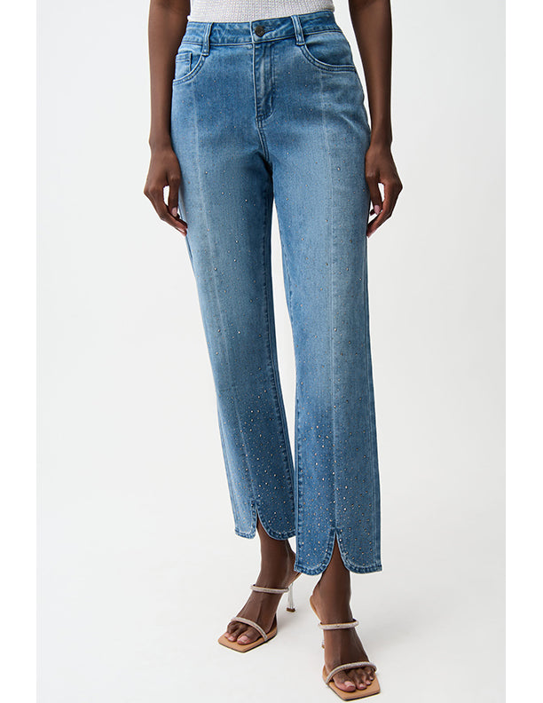 Joseph Ribkoff Slim Leg Jeans With Rhinestone Detail