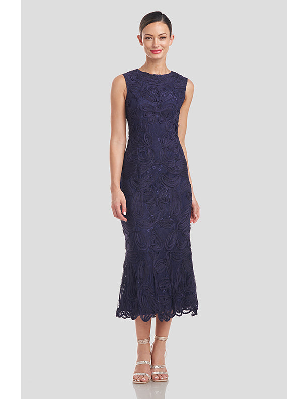JS COLLECTIONS Meli Soutache Tea Length Dress