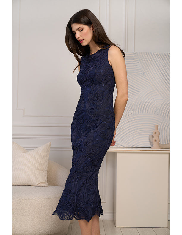 JS COLLECTIONS Meli Soutache Tea Length Dress