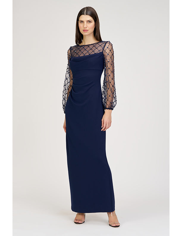 JS COLLECTIONS Risha Column Gown