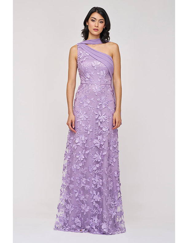JS COLLECTIONS Nola Chiffon Drape Gown
