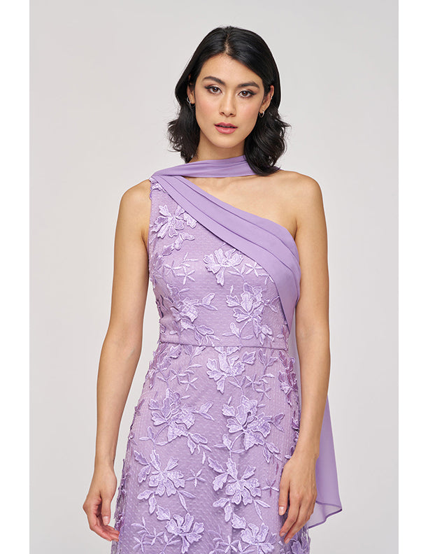 JS COLLECTIONS Nola Chiffon Drape Gown