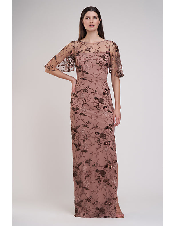 JS Collections Daphne Flutter Column Gown