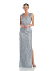 JS COLLECTIONS Rosalynn V-neck Column Gown