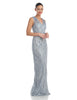 JS COLLECTIONS Rosalynn V-neck Column Gown